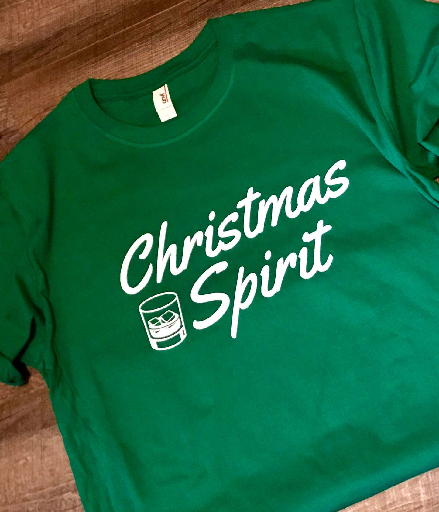 Christmas Spirit Whiskey Glass Tee T-Shirt