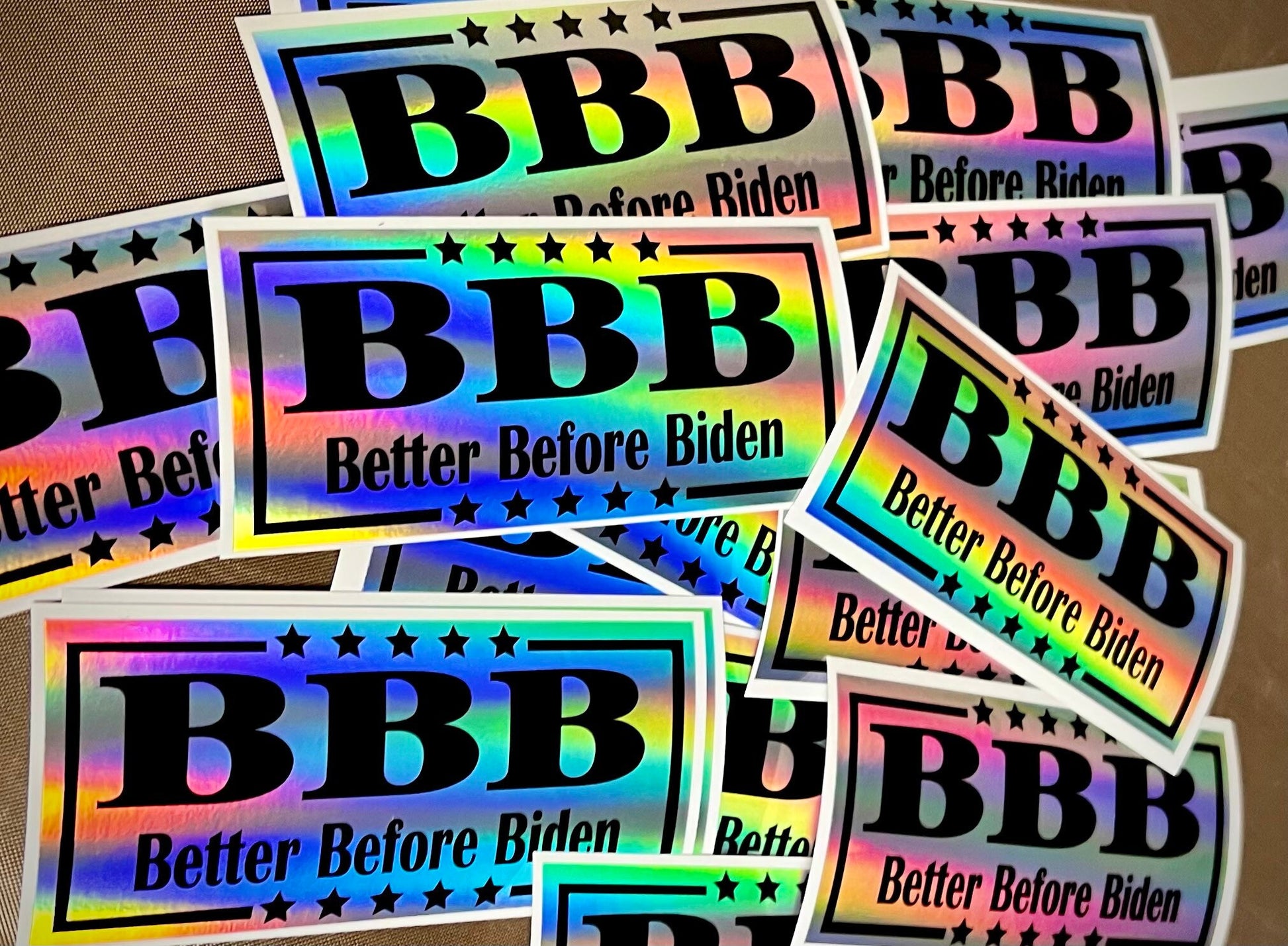 BBB Better Before Biden Holographic Decal Sticker