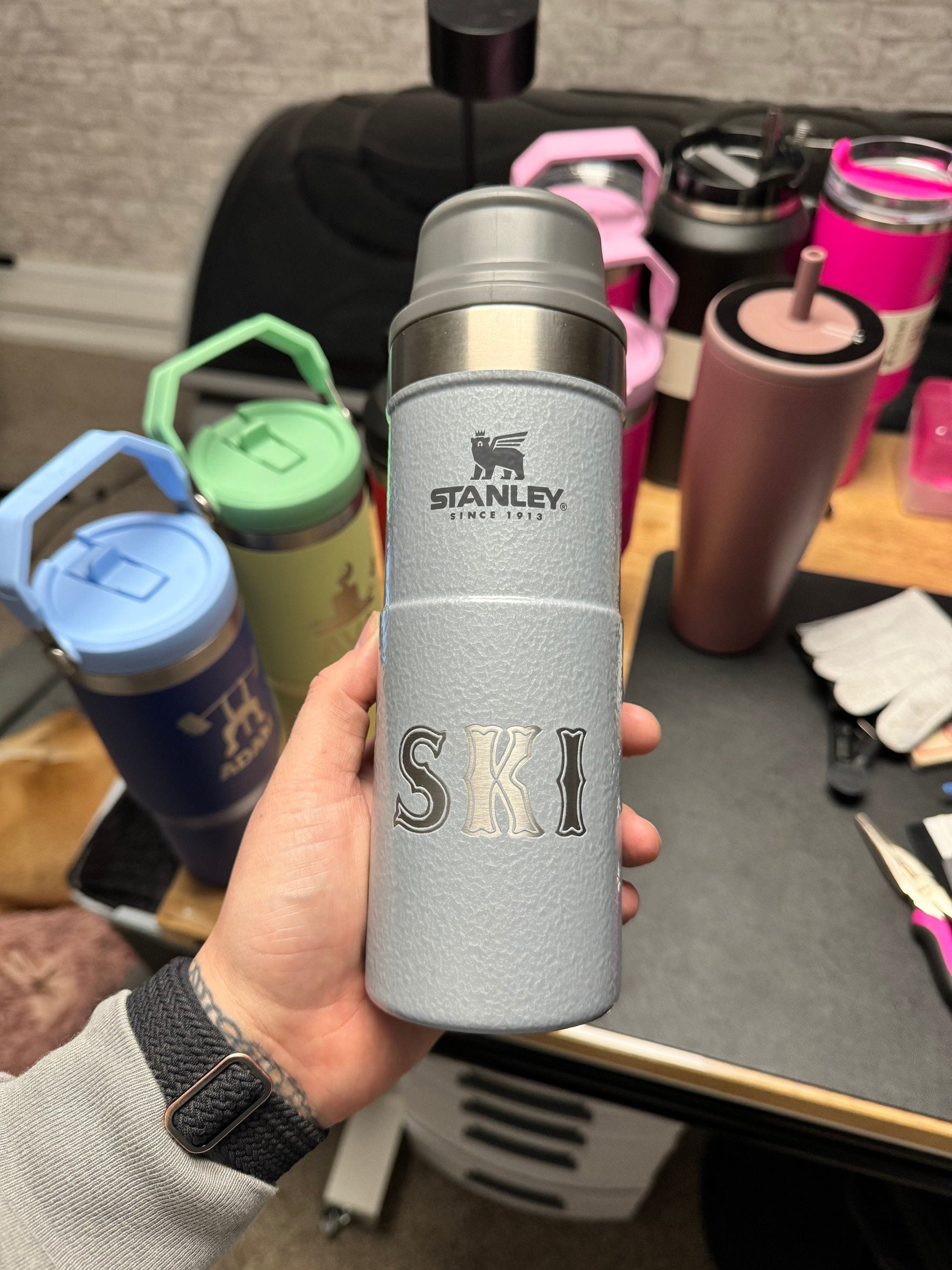 Stanley Classic Trigger-Action Travel Mug | 16 OZ Engraved Custom Personalized